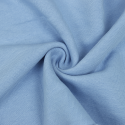 Ткань Футер 3-х нитка, Петля, цвет Светло-Голубой (на отрез)  в Усть-Илимске