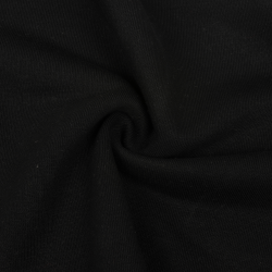 Ткань Футер 3-х нитка, Петля, цвет Черный (на отрез)  в Усть-Илимске