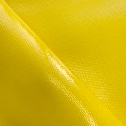 Ткань ПВХ 600 гр/м2 плотная, Жёлтый (Ширина 150см), на отрез  в Усть-Илимске