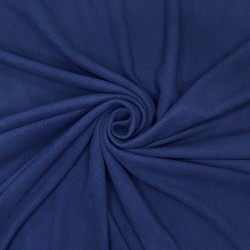Ткань Флис Односторонний 130 гр/м2, цвет Темно-синий (на отрез)  в Усть-Илимске