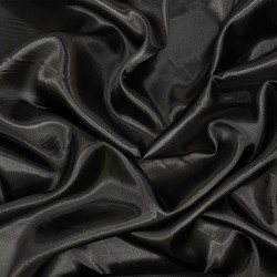 Ткань Атлас-сатин, цвет Черный (на отрез)  в Усть-Илимске