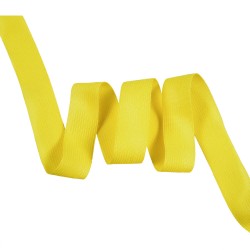 Окантовочная лента-бейка, цвет Жёлтый 22мм (на отрез)  в Усть-Илимске